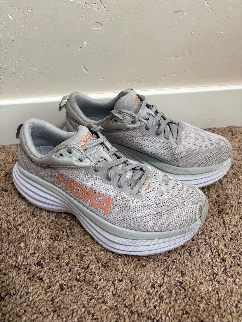 Hoka One One W Bondi 8 Wide Harbor Mist/Lunar Rock, Women's Size 8.5